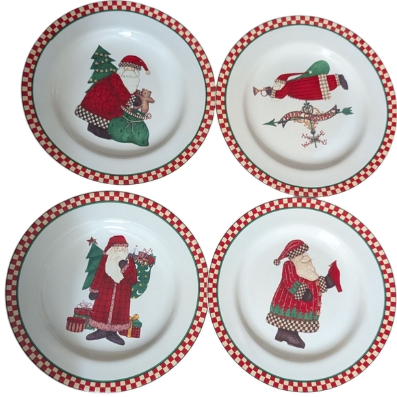 Debbie Mumm Other - Debbie Mumm Magic Of Santa Plates - Set Of 4